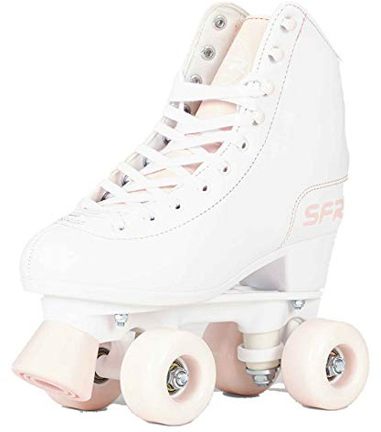 SFR Skates Figure Quad Skates Children's Roller Skates, Youth Unisex, Multicoloured (White/Pink), 37 (Spain)