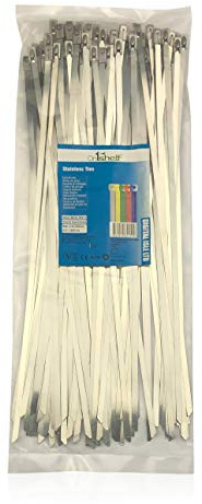 Jeu de 100 colliers de serrage en acier inoxydable SS304 très résistant - très long et très large 46mm x 400mm