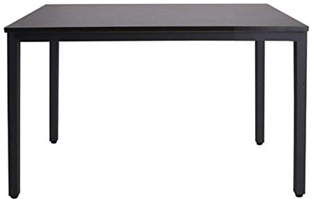 sogesfurniture Schreibtisch Computertisch Büromöbel PC Tisch, Stabil Bürotisch Arbeitstisch Esstisch aus Holz und Stahl, Einfache Montage, 100x60x75cm, Schwarz AC3B-100-SF