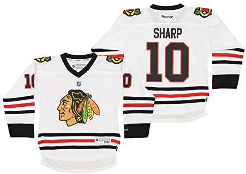 Reebok Chicago Blackhawks Patrick Sharp #10 NHL Big Boys Youth Replica Jersey, White (Large/X-Large)