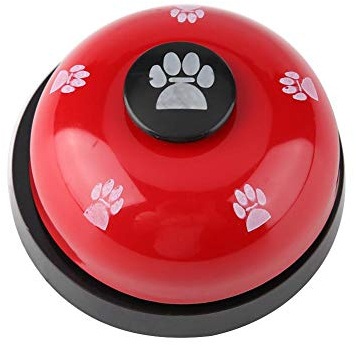Fdit Campanello della Porta del Cane e Campanello della pressa Campanello per addestramento degli Animali Domestici Campanello della pressa in Ferro Robusto e Durevole Campanello(Red)