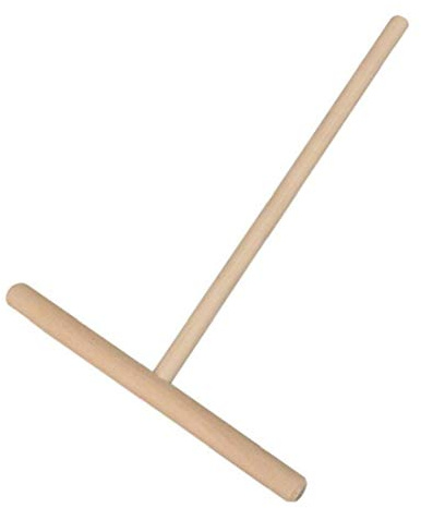 Lankater 2pcs De Madera Crepe Espátula, Forma T Talud De Crepe De Madera Esparcidor, Cocina Utensilios De Cocina para Restaurante Cantina