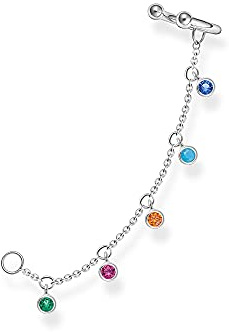 THOMAS SABO Ohrklemme bunte Steine silber 925 Sterlingsilber