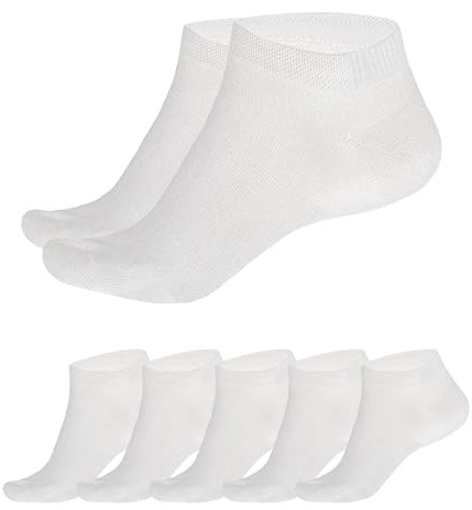 SGS Calcetines Tobilleros Hombre De Bambú, Paquete De 5 o 10 Unidades Para Diabéticos, Calcetines Hombre y Mujer Cómodos y Transpirables