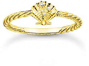 THOMAS SABO Ring Seil mit Muschel vergoldetes Silber TR2400-414-14