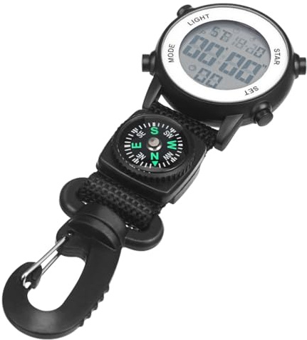 UKCOCO Taschenuhr Für Herren Mit Nylonarmband Outdoor-digitaluhr Karabineruhr Für Rucksack Und Kleidung