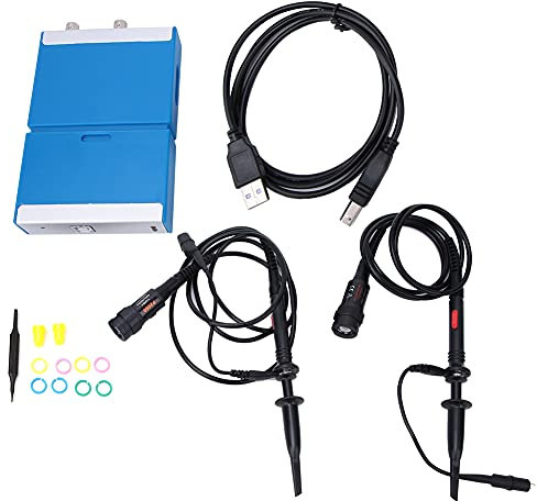 C520 PC portátil Handheld Digital Dual Channel Osciloscopio virtual 20MHz Ancho de banda los 50M