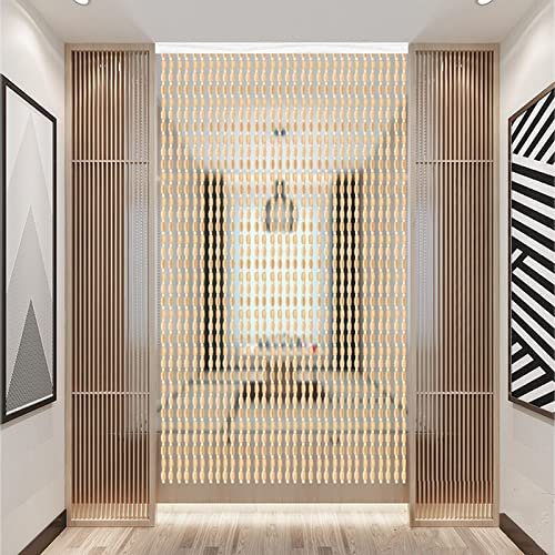 Bambustürvorhang Bambus-Perlenvorhang für Tür, Bambusvorhang Türvorhang Fensterdekoration,Zimmer Bildschirm Teiler zum Schlafzimmer Wohnzimmer Balkontür,mit Zubehör,Anpassbare (60 strands 120x200cm)