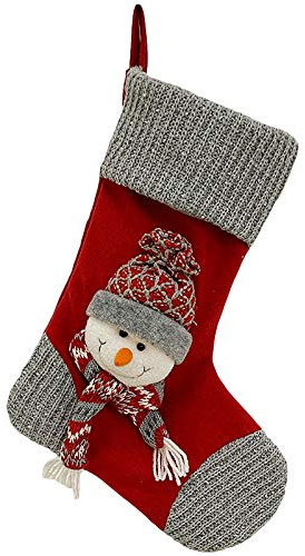 TianWlio Nikolausstrumpf zum Befüllen und Aufhängen Kamin Rote Weihnachtstasche Graue Weihnachtsdekoration Socke Mann Großes Geschenk Wohnkultur Weihnachtsstrumpf Nikolausstiefel Nikolausstrumpf