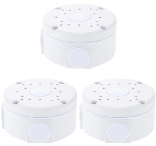 VILLFUL 3Pièces Boîte de Jonction Étanche pour Caméras de Sécurité Lot de Installation Extérieure Cache Câbles Aluminium Design Pratique pour Système de Vidéosurveillance