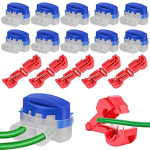 Supamz 15 Stück Kabelverbinder/Anschlussklemmen für Mähroboter, Wasserdicht Verbindungsklemmen Kabelklemmen Draht Kabel Verbinder für Rasenroboter Rasenmäher Husqvarna, Worx, Bosch, Gardena Mähroboter
