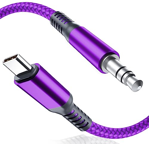 Basesailor USB C Aux Kabel 1.2M,Typ C auf 3,5mm Stecker Klinke Audio Adapter für Kopfhörer,Autoradio,Samsung Galaxy S25 S24 Plus Ultra A14 A52 A33 A90 A71 A72 5G,Tab S8,iPad 10 Pro Air 4 5,iPhone