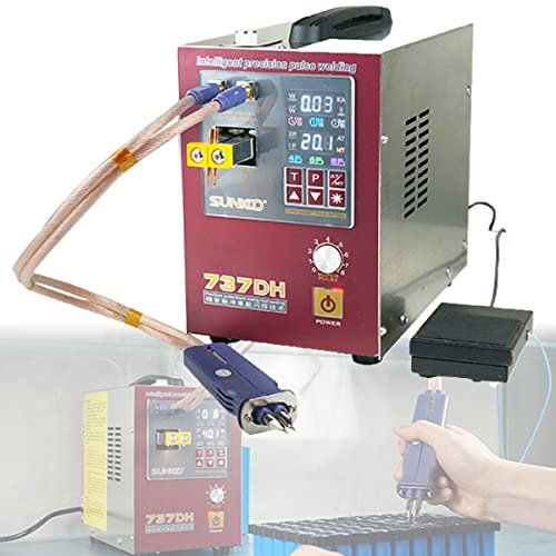 Soldadora Por Puntos 737DH 4.3kw Máquina De Soldadura Inalámbrica, Soldadora Por Puntos De Pulso Portátil, Con Soldador Para Batería 18650 22650 32650 110v-220v