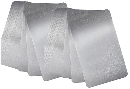Taicols 20 biglietti 8,5 x 5,55 cm spessore 0,9 mm da visita in metallo,in acciaio inox,con incisione a laser