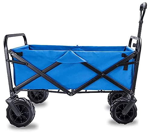 CCYENG Wäschewagen Handwagen, Trolley Gartenwagen Faltbarer Ziehwagen Handwagen Gartentransportwagen, Zusammenklappbarer Campingwagen Mit Futter, Zusammenklappbarer F