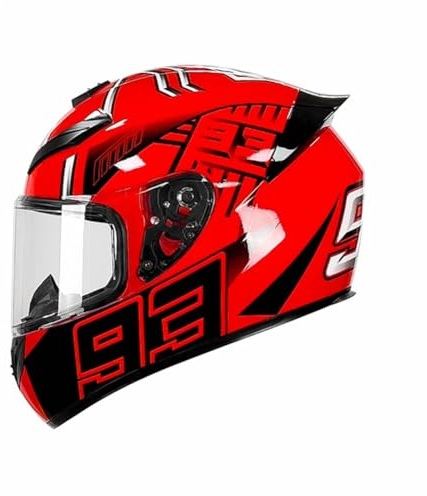 Caschi integrali per Crash Caschi per moto Touring Scooter moto Casco moto Full Face Adulti Occhiali antiappannamento Fodera rimovibile ABS Tutte le stagioni Ventilazione Aviatore