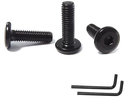 SHUNCHG 20 Piezas M5x35 Tornillos de Cabeza Plana Hexagonal, Acero Inoxidable A2 V2A, con Rosca Completa para Muebles, Incluidos 2 Destornilladores Allen