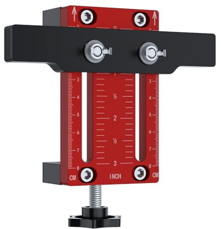Cabinet Door Installation Positioner, Aluminum Alloy Installation Jig Tool with Adjustable Height for Different Cabinet Hinge Jig Cabinet Door Mounting Jig Carpenters Tools Suitable for Cabinet Doors