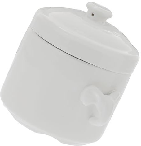 Warmhm Zuppiera in Ceramica con Coperchio Pentola in Terracotta per Cottura Vapore Ciotola per Stufati Piccola Contenitore per Alimenti da Cucina