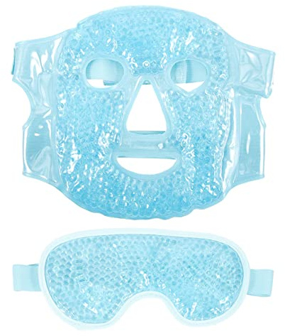 TOYANDONA Kühlmaske Satz Gel Augenmaske Tragbare Gesichtsmaske Kühlende Gesichtspflege Lindert Augenringe für Zuhause Büro und Schule