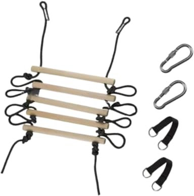 Perfeclan Scala di Corda per Arrampicata per Bambini Attrezzatura per Arrampicata 5 sezioni Intrattenimento Pratico Accessorio per Struttura di per Bambini