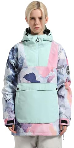 GSOU SNOW Womens Baggy Snowboard Jacket Waterproof Breathable Ski Coat