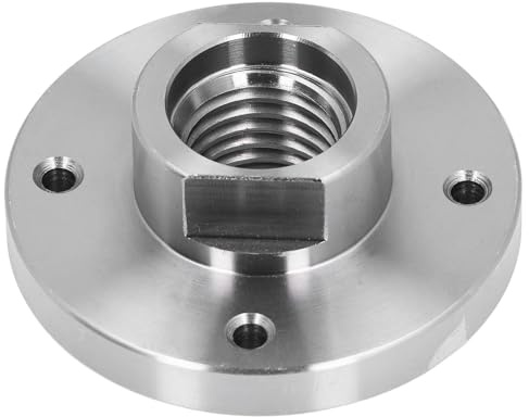 3 in Industrial Grade Lathe Faceplate, Heavy Duty Alloy Steel Wood Lathe Face Plate, 1 in × 8 Threaded Mount for Small Bowl Turning, Woodturning Craft Projects