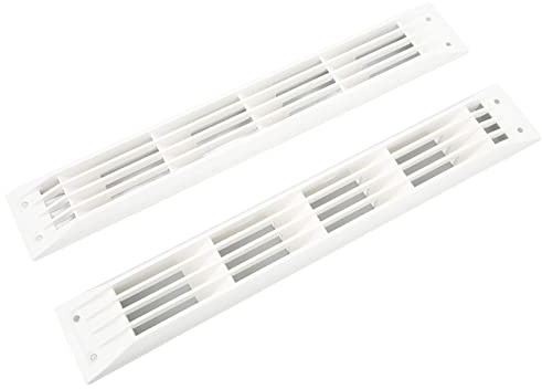 Fockety Cubierta de Rejilla de Ventilación Rectangular, ABS Blanco Resistente, Adecuada para Cubierta de Ventilación para Caravana, RV, Barco Marino, Decoración de Moda