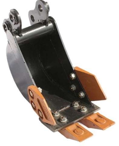 FTVOGUE Mini Godet de Pelle 200mm, Accessoire Robuste en Acier allié pour Petites Pelles de Moins de 2 Tonnes, Applications de Tranchées étroites