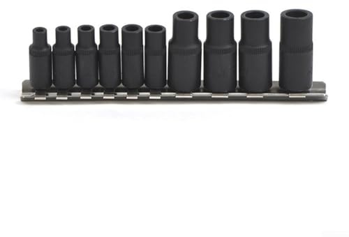 Desiumite Juego de 10 llaves de vaso para grifos con enchufes magnéticos, herramienta de grifo de accionamiento cuadrado compatible con tamaños NPT y métricos, kit RepTool de rosca, mano