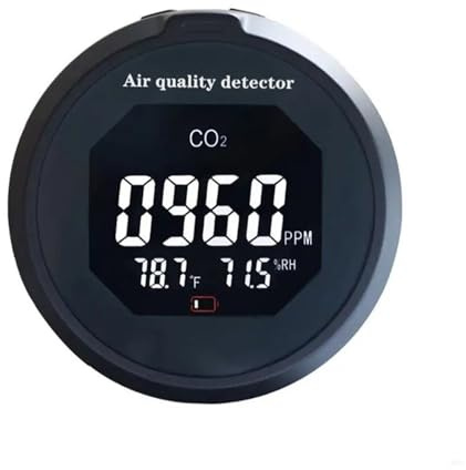 Rilevatore di gas, Monitor di CO2, termometro for ambienti e misuratore umidità, rilevatore anidride carbonica, gas nell'aria, casa, ufficio,per casa e camper