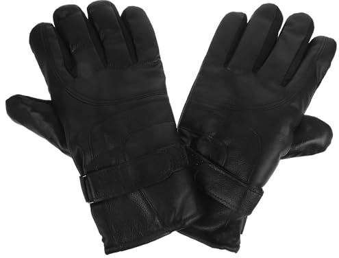 COMPUKAS 12v Rechargeable Heating Gloves for Men Winter Outdoor Use, Waterproof Pu Material with Anti-slip Features and Conductive Thumb and Index Finger, Warm Winter Warmer Gloves