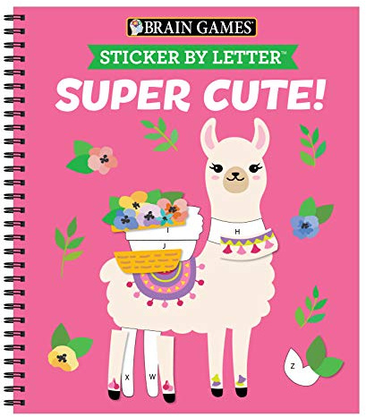 Brain Games - Sticker by Letter: Super Cute! Unicorn, Sloth, Koala & More | Sticker Puzzles - Kids Activity Book