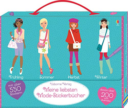 Meine liebsten Mode-Stickerbücher: Frühling, Sommer, Herbst, Winter. Mit über 550 Stickern. Davon 220 zum Ausmalen (Meine Mode-Stickerbücher)