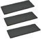 Argon Tableware Rectangle Slate Dinner Plate - 29 x 12cm - Pack of 3 - Natural Slate Rustic Raw Cut Serving Dish Cheese Board Savoury Mat with Soft Padded Feet
