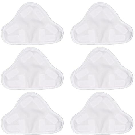 Bluwhale 6 Pack Microfibre Steam Mop Pads Floor Washable Replacement Pads Compatible with H2O X5