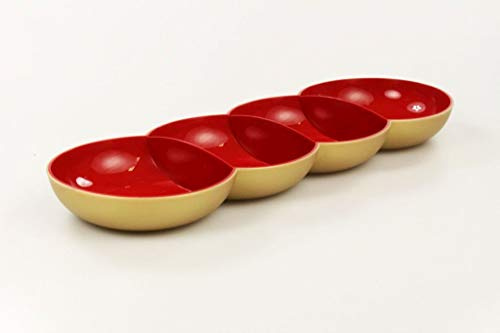 Perle Allegra rot gold Servierschale Servierschalenquartett 33390