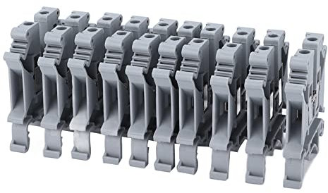 Bornier à vis, bornes à montage sur rail DIN isolées 100 pièces pour les connexions électriques