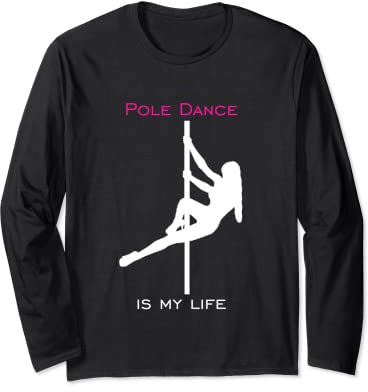 Pole Dance Silhouette Body Stange Kurs Oberteil Frauen Langarmshirt