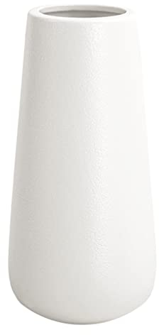 20 CM Jarrónes Blanco Mate de Ceramica Decorativos para Flores, Florero Jarron Cilindrico Decorativo Modernos Minimalista para Pampas