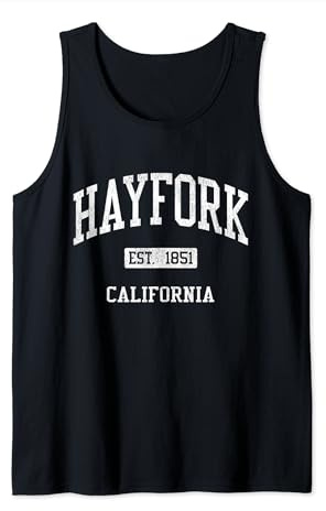 Hayfork California CA JS04 Vintage Athletic Sports Tank Top