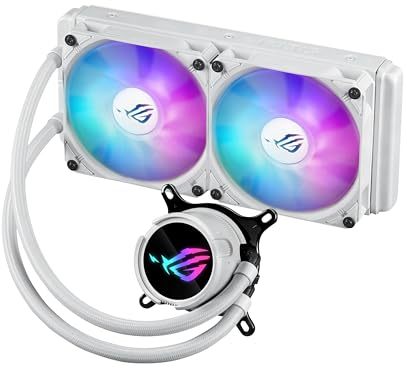 ASUS ROG STRIX LC III 240 ARGB White Edition All-in-One Flüssig-CPU-Wasserkühlung weiß (2x adressierbare ROG ARGB-Lüfter, Asetek-Pumpe 7. Generation V2, Intel LGA 1700, 1200, 115X, AMD AM5, AM4)