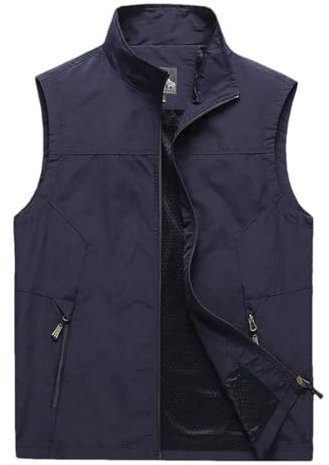 Dünne Angelweste, Outdoor-Fotografie-Weste Für Mittleres Und Junges Alter, Arbeitskleidung, Weste 7883-cool-blue 4XL