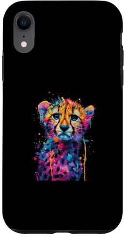 Coque pour iPhone XR Bébé guépard coloré