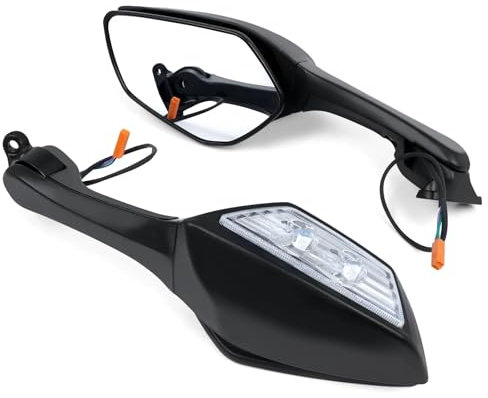 Lenkerendenspiegel Motorrad Rearview Außenspiegel Mit Blinker Licht Seite Spiegel Für K&AWASAKI Für Ninja 400 2018 2019 2020 2021 2022