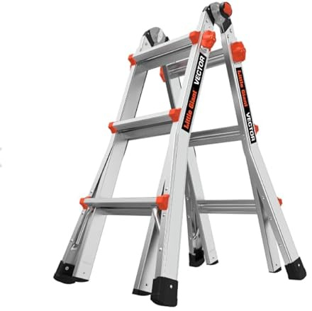 Little Giant Vector Multi-Position Ladder 14 ft | Type IA 300 lb Rating | A-Frame, Extension, 90° & Scaffolding Modes | Rapid Lock Adjusters | Lightweight Aluminum | OSHA & ANSI Compliant