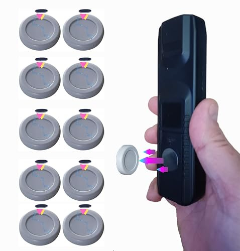 B BachVibes Kit de Soportes Magnéticos para Mando a Distancia, telefono, router, regletas enchufe y Organizador de Mandos TV en Pared sin Taladrar (Gris 10)
