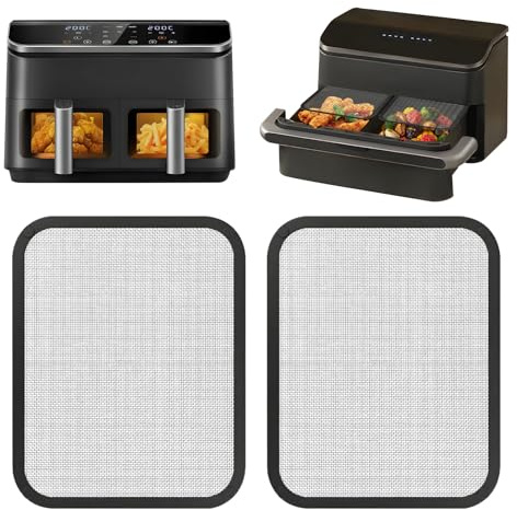 Edelstahl Spritzschutz für Cosori Airfryer 8,5L/ Dual Blaze TwinFry 10L, Feinmaschiger Fettspritzschutz, Heißluftfritteuse Zubehör Fettspritzschutz für Cosori CAF-R901-AEU 8,5L mit silikon außen