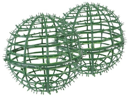 NUOBESTY 2Pcs Topiary Ball Frame Garden Spheres Flower Arranging Rack Sturdy Plastic Boxwood Topiary Ball Support Cage Green 30cm for DIY Decor Weddings Home Outdoor Decorations Centerpiece Bowls