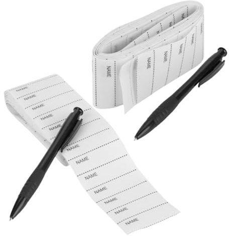 Homoyoyo 2juegos Etiquetas De Tela Con Nombre Para Ropa Pegatinas Adhesivas Lavables y Reutilizables Con Rotulador Etiquetas De Nombre Para Ropa Mochilas Aprox Unidades Rollo